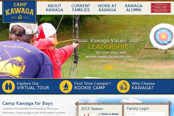 kawaga.com site used Campkawaga