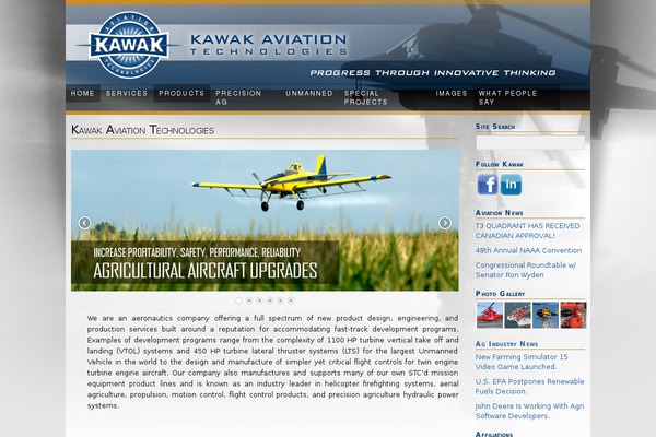 kawakaviation.com site used Thesis 1.8