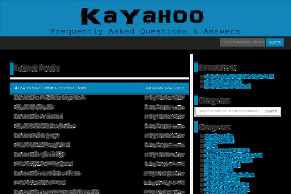 kayahoo.com site used FAQ