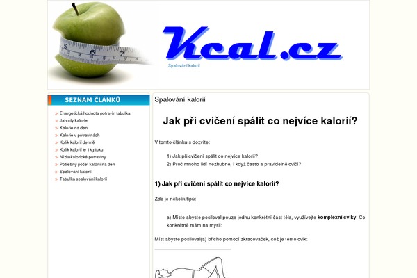 kcal.cz site used Diet-health-theme