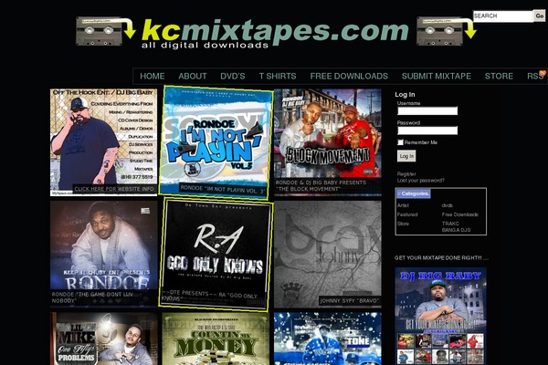 kcmixtapes.com site used Infinity-orig