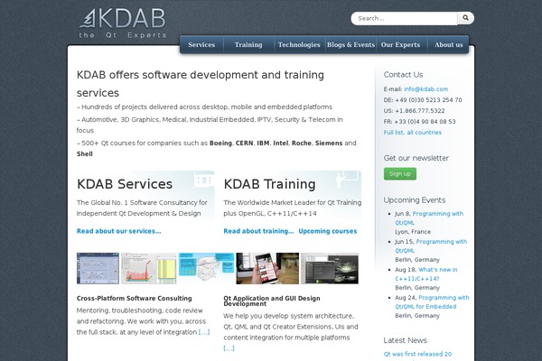 kdab.com site used Kdab18