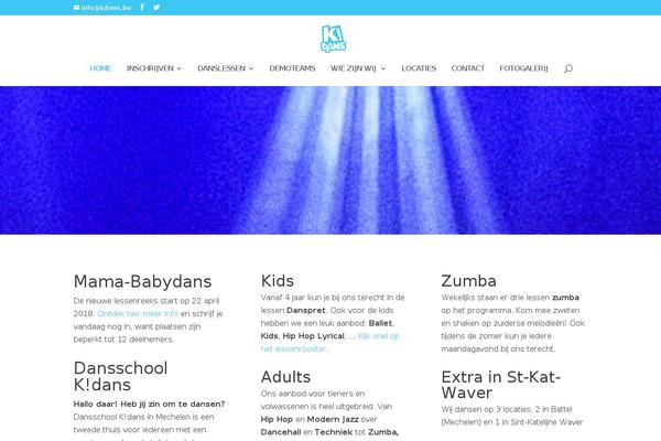 kdans.be site used Child-theme-divi