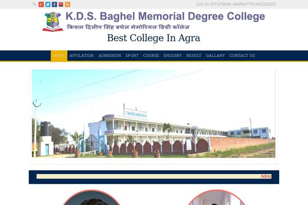 kdsbaghelcollege.com site used Campus-theme