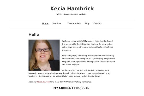 keciahambrick.com site used Lifestyle Pro