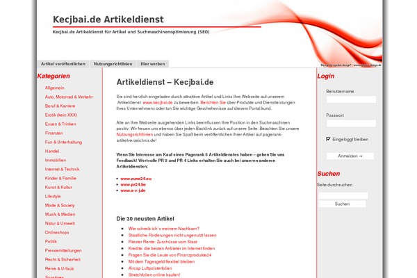 WordPress website example screenshot