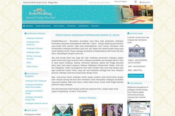 kedaiwedding.com site used Indostore5.0.1
