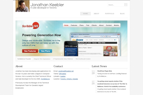 keebler.net site used Cudazi-cms