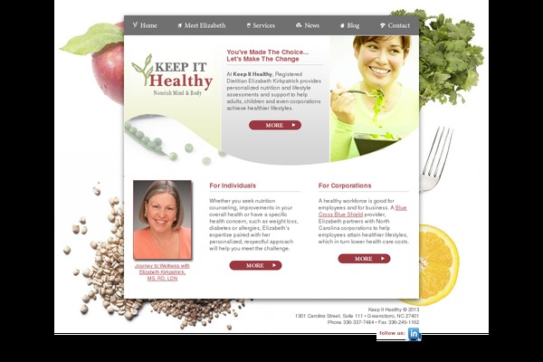keepithealthync.com site used Headway-208