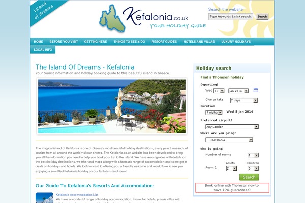 kefalonia.co.uk site used Revolution City v1.0