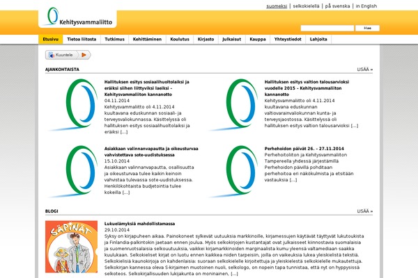 kehitysvammaliitto.fi site used Kvl