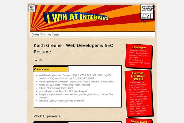 keith-greene.com site used Comicblog