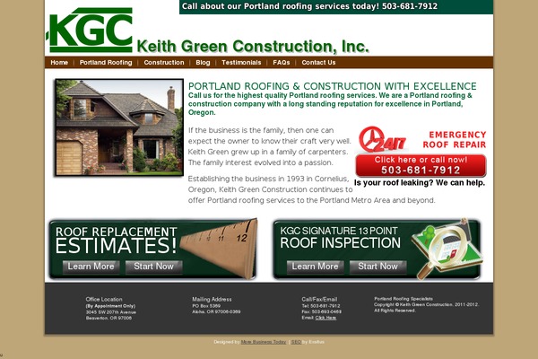 keithgreenconstruction.com site used Twentytwenty-child-master