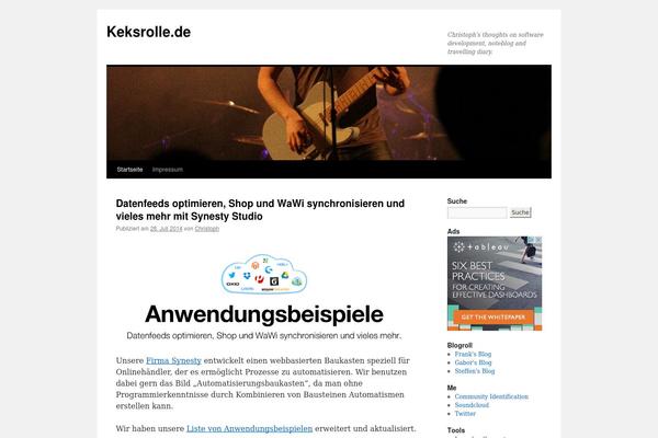 keksrolle.de site used Twenty Ten