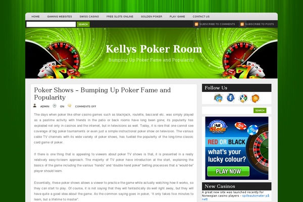 kellyspokerroom.com site used Greenluck