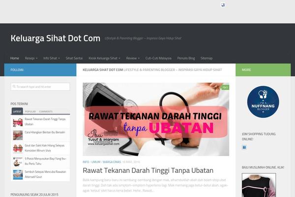 Hueman theme site design template sample