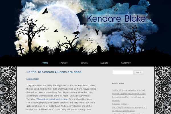 kendareblake.com site used Twentytwelve-child