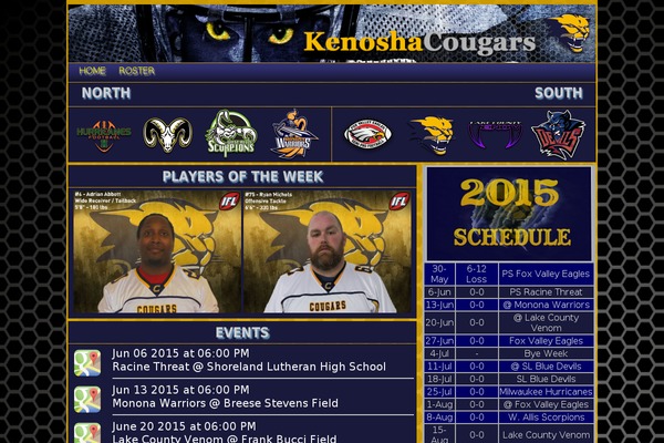 kenoshacougars.com site used Customblank2011