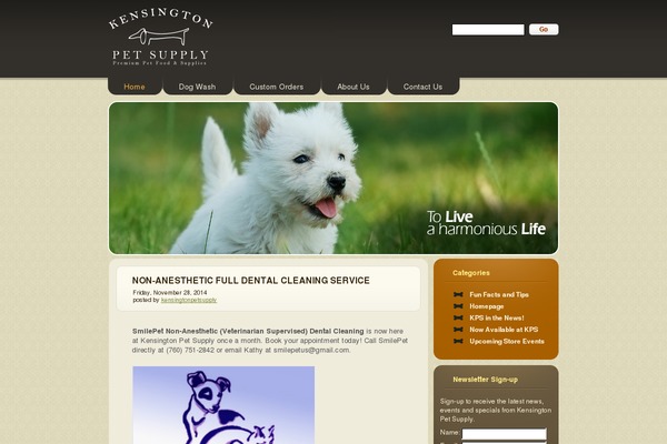 kensingtonpetsupply.net site used Theme822