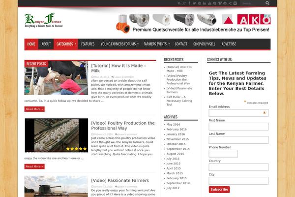 Jarida theme site design template sample