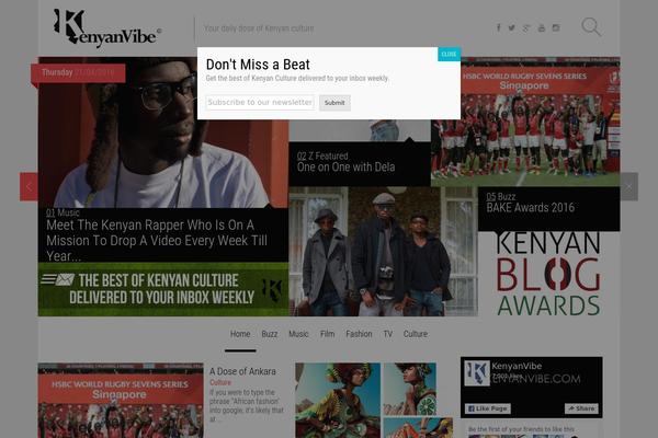 Magazine theme site design template sample