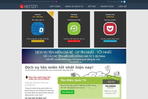 kenzin.us site used Kenzin