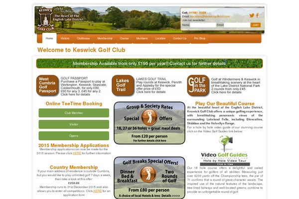 keswickgolfclub.com site used Golf-club