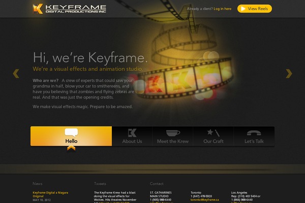 keyframe.ca site used Keyframe