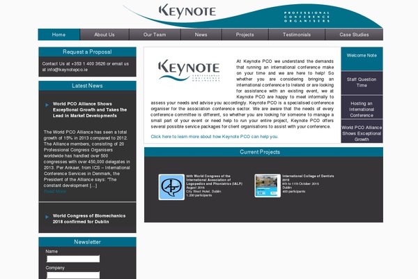 keynotepco.ie site used Keynote