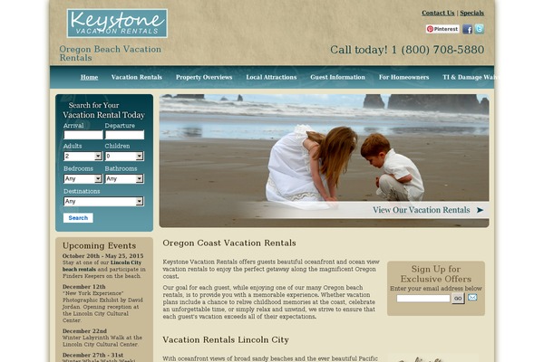 keystonevacationsoregon.com site used Postline