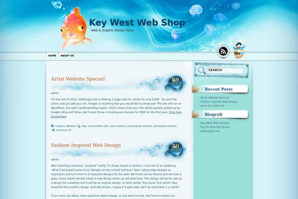 keywestwebshop.com site used Aqua-blue