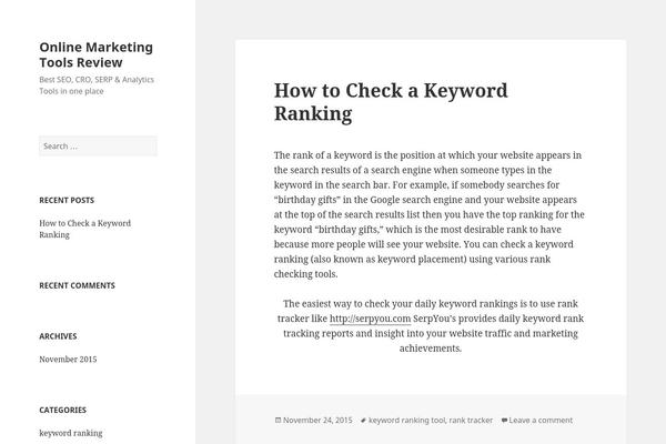 WordPress website example screenshot
