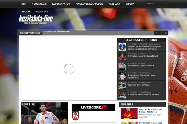 kezilabda-live.hu site used Kezi-live