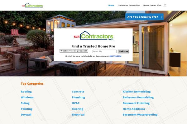 Divi Child theme site design template sample