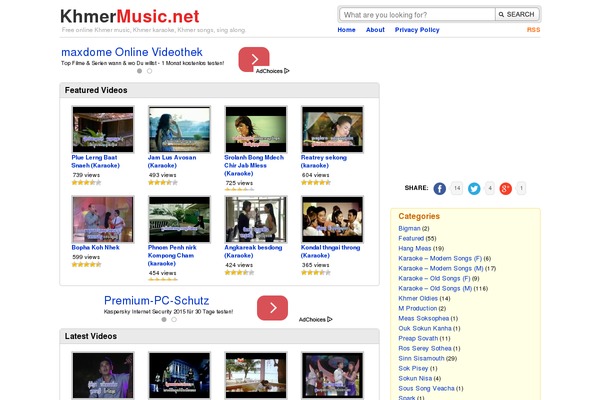 khmermusic.net site used Wordtube