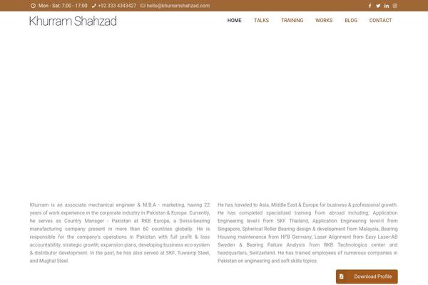 khurramshahzad.com site used Khurramshahzad