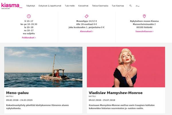 kiasma.fi site used Kansallisgalleria-theme