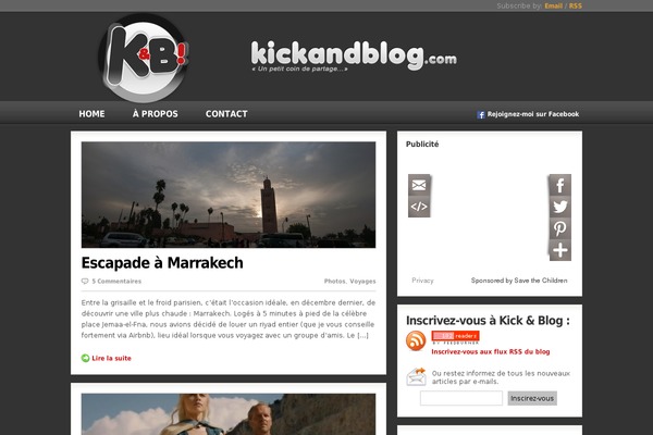 kickandblog.com site used Thrillingtheme_v2