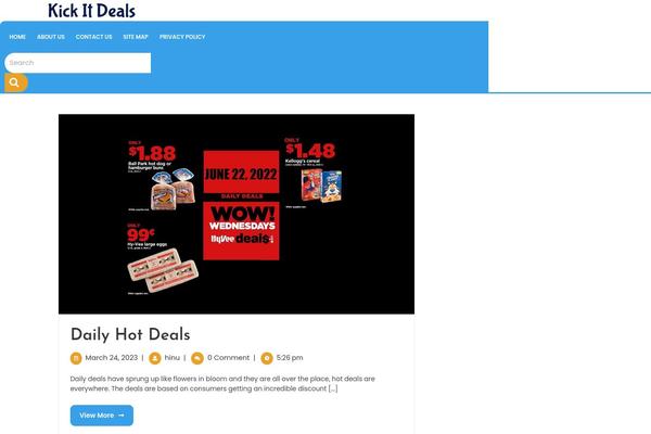 kickitdeals.com site used Coupons-deals