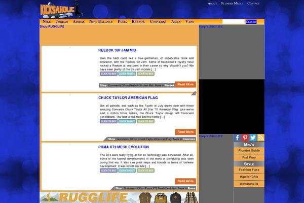 kicksaholic.com site used Kicksaholic-wide