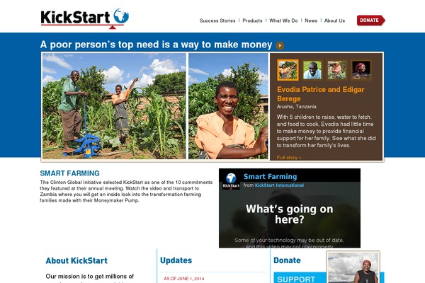 kickstart.org site used Kickstarter