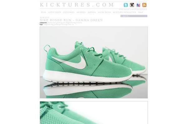 kicktures.com site used an ordinary theme