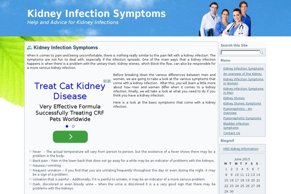 kidney-infectionsymptoms.com site used Kis