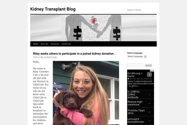 Twenty Ten theme site design template sample