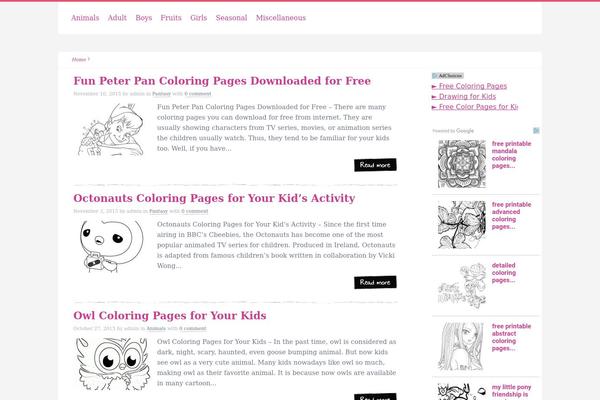 Zeen-child theme site design template sample