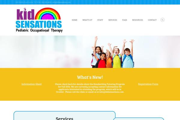 Kinder theme site design template sample