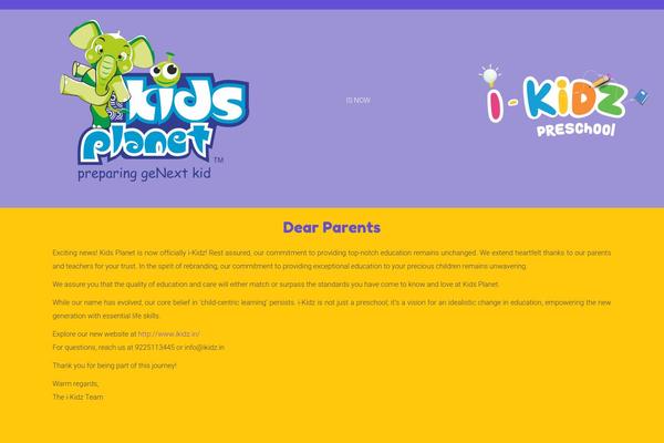 Kids-world theme site design template sample