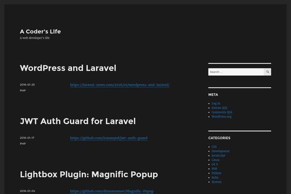 Twenty Fifteen theme site design template sample