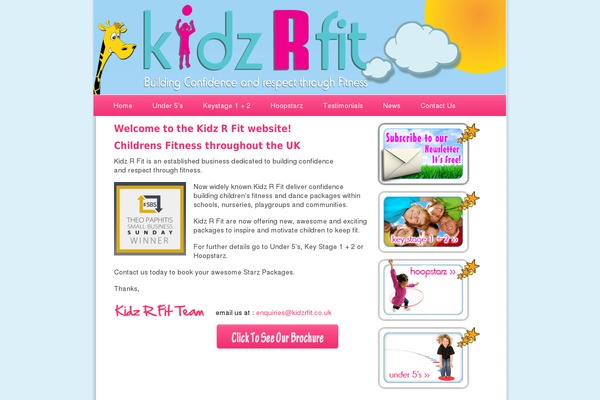 kidzrfit.co.uk site used Kidzrfit