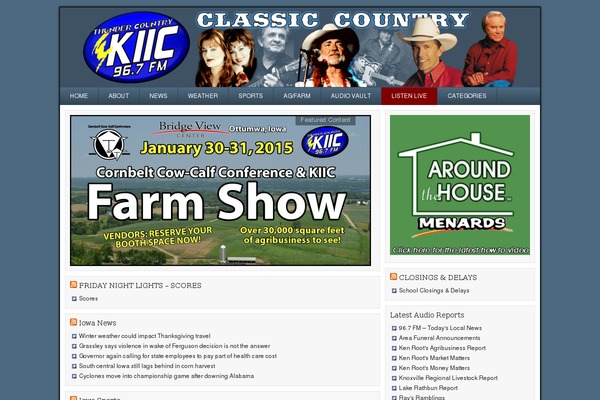 kiicradio.com site used Corporate-blue